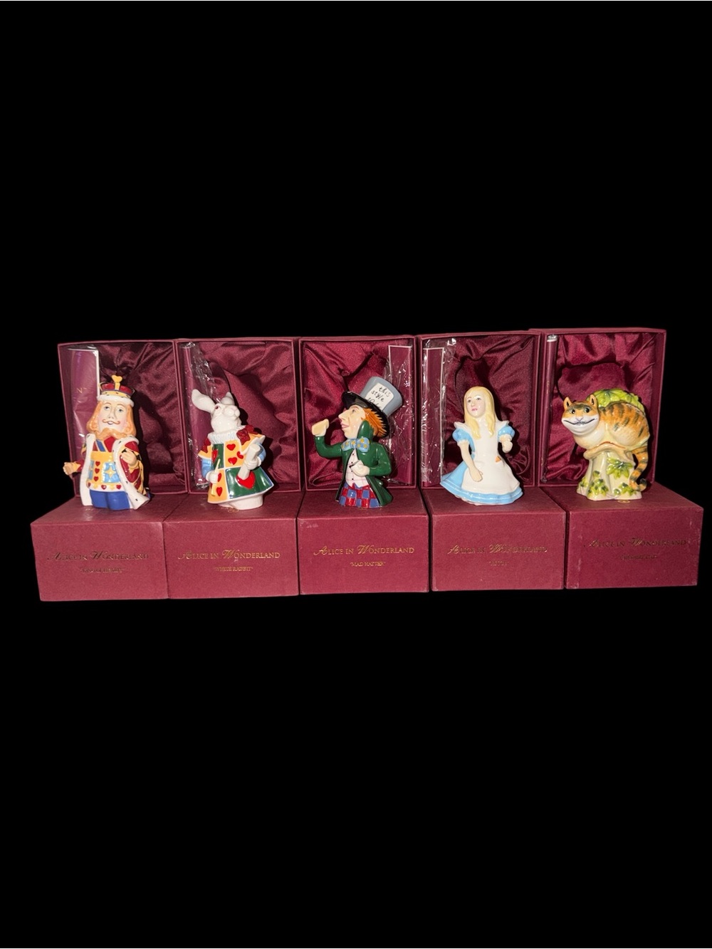Dept 56 Lot of 5 Candle Crown Collections Alice in Wonderland Snuffer Figurines